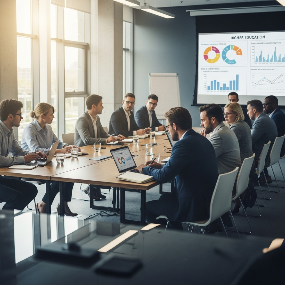 ABD üniversitelerinde yeni reformların tartışıldığı toplantı görüntüsü