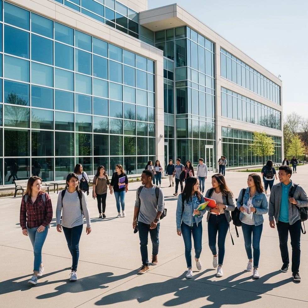 uluslararası eğitim Küresel eğitim merkezleri ve uluslararası öğrenci topluluğunu gösteren bir görsel